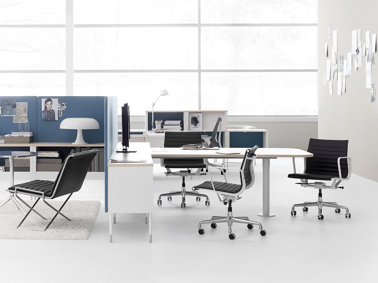 white and ash meeting space with lounge